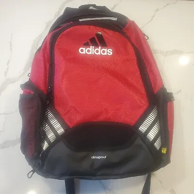 Adidas Climacool Fresh Pak Black White Logo Load Spring Backpack Soccer Sports • $24