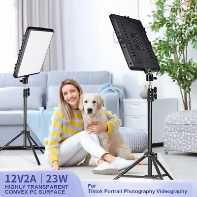 12inch LED Video Light Panel Fill Light 3 Color Temperature For Live Vlog Photo • $28.58