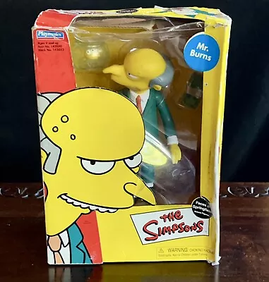 The Simpsons MR. BURNS 9  Deluxe Figure Playmates 2002 Damaged Box • $19.99