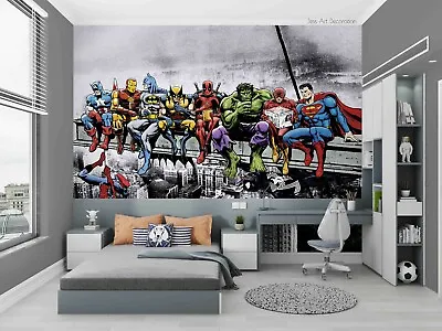 3D Marvel Anime Superhero Self-adhesive Removable Wallpaper Murals Wall 91 • $79.62