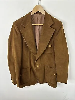 Vintage Corduroy Half Norfolk English Hunting Shooting Jacket Men 38L  Blazer • $89