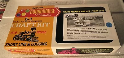 ROUNDHOUSE HO SCALE UNBUILT OLD TIMERS KIT #1503 3x 30’ MAINTENANCE OF WAY CARS • $53.95