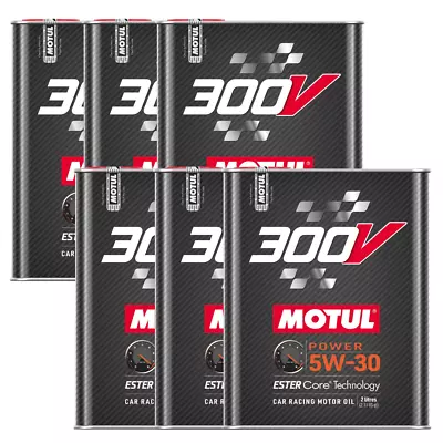 Motul 300V Competition 5W30 100% Synthetic Engine Racing Oil 110814 2L 6 Pack • $197.19