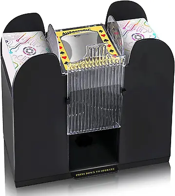 Nileole 1-6 Decks Automatic Card Shuffler Battery-Operated Electric Shuffler  • $29.07