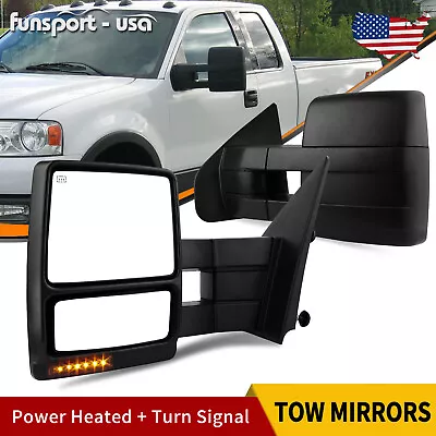 Power Heated Tow Mirrors For 2004-2006 Ford F150 F-150 Turn Signal Puddle Light • $122.79