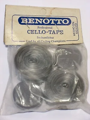 $24.95 • Buy Benotto Silver Gray Cello-tape Handlebar Tape With End Caps
