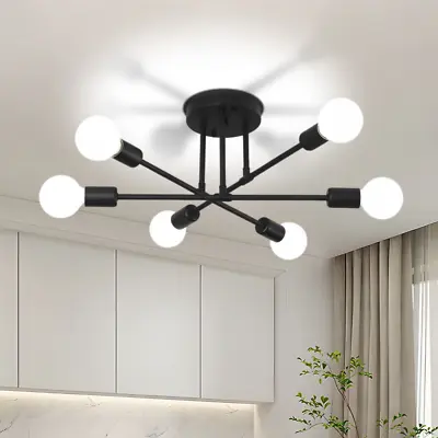 6 Head LED Ceiling Lights Chandelier Shade Living Dinning Room Hallway Wall Lamp • £25.49