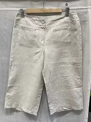 £3.50 • Buy Marks And Spencer Linen Cropped Trousers 12 Short
