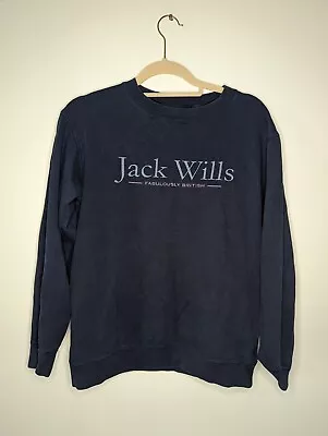 Jack Wills Navy Ladies Jumper Sweatshirt Size 12 • £0.99