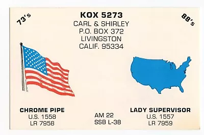 £1.94 • Buy Nice Used QSL Radio Card From Livingston Calif. California