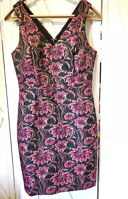 J.Crew Women Purple Black Gold Cocktail Dress 8 • $39.99