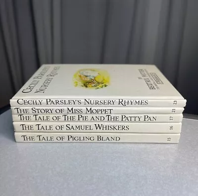 Vintage 1986 Peter Rabbit Hardcover Books SET OF 5 Beatrix Potter RARE MINT • $29.99