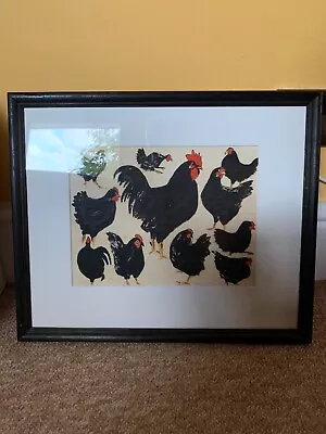 Michael Carlo Lino Cut Print  ‘11 Hens’ • £120