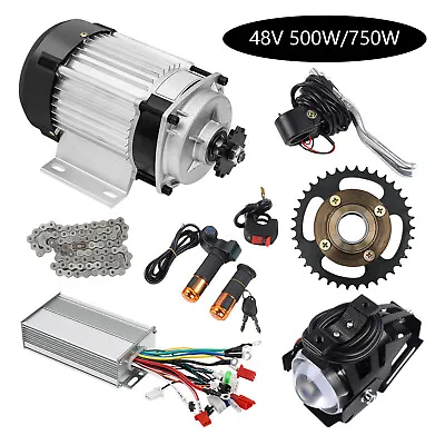Electric Brushless Geared Motor 48V 750W DIY Kit For Tricycle E-Bike Bicycle Set • $225