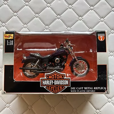 MAISTO 2000 FXDX Dyna Super Glide Sport HARLEY DAVIDSON MOTORCYCLE Serie 7 1:18 • $10.99