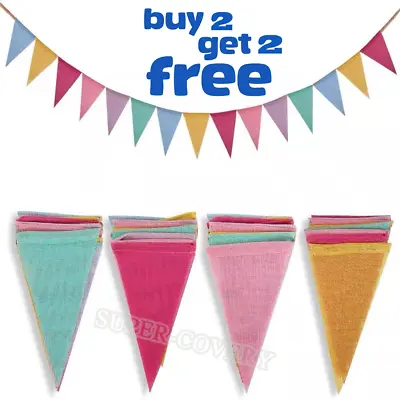 £3.61 • Buy 4M × 12 Triangle Flags Bunting Banner Outdoor Bunting For Garden Waterproof
