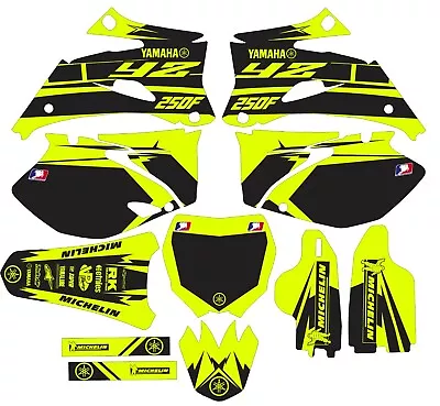 Graphics For YAMAHA YZ 250F YZ250F 2006 2007 2008 2009 Highlighter Yellow Decal • $95