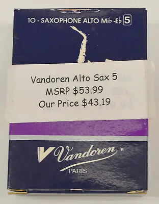 Lot Of 10 Vandoren Alto Saxophone Reeds Strength #5 • $20
