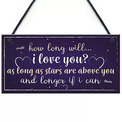 £3.99 • Buy 1st 25th 50th 60th Wedding Anniversary Gift Plaque Anniversary Husband Wife Gift