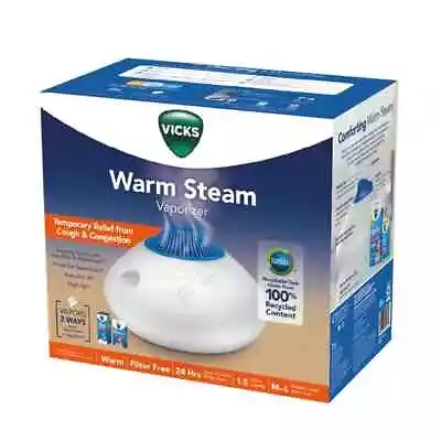 Vicks WarmSteam (V150SGN) 5.6 L Night Light Auto-Shut Off Vaporizer - White • $18.11