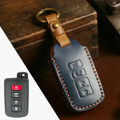 Genuine Leather Car Smart Key Cover Fob Case Holder For Toyota Highlander Avalon • $21.50