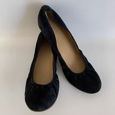 J. Crew Black Suede Leather Ballet Flats  • $35