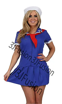 Ladies Sailor Girl Fancy Dress Costume Nautical Outfit Hen Party FREE POST (AK) • £12