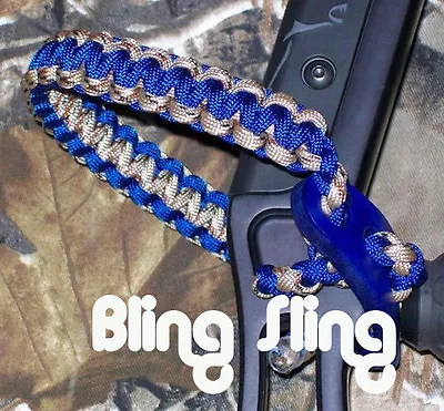 Electric Blue & Desert Camo Bling Sling Archery Strap FREE SHIP Mathews Pse  • $15