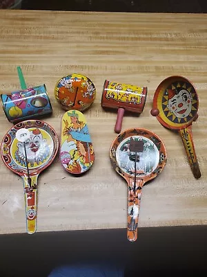 Lot Of Vintage Noisemakers: Clown Circus Party & Halloween 7 Pieces • $85