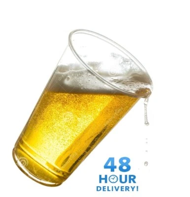 £19.93 • Buy Clear Strong Plastic Pint / Half 1/2 Disposable Beer Glasses Cups Tumblers 