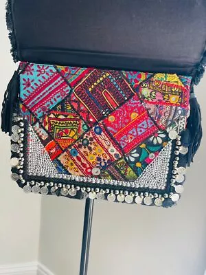 Vintage Banjara Bag Tribal Tote Embroidered Rajasthani Antique Ethnic Handmade • $70