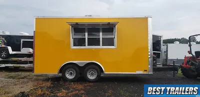 Enclosed 8 X 16 Concession Trailer Finsihed Base Model Vending Window Black • $19995