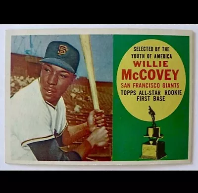 1960 TOPPS #316 WILLIE MCCOVEY Giants Rookie Card Sharp Nice HOF • $249.99