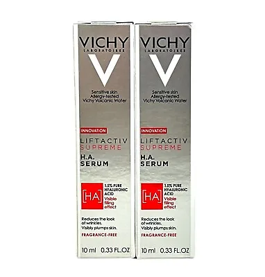 VICHY Liftactiv Supreme H.A Serum 1.5% Pure Hyaluronic Acid 10ml/0.33oz LOT OF 2 • $15.50