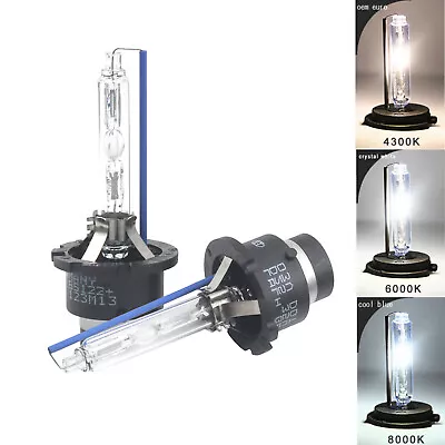 2x 35W D2S  HID XENON Headlight Bulbs OEM Lamp Low Bean White/Blue Light • $17.89