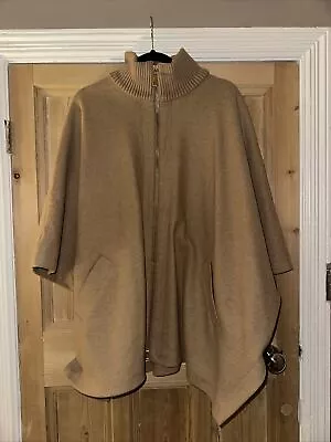 Women’s Camel Colour Cape Jacket Coat By M&S Collection Size Large • £0.99