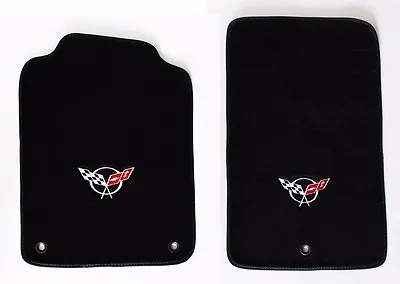 NEW! FLOOR MATS 1998-2004 Corvette With Embroidered Circle Emblem Logo Pair Set • $102.93