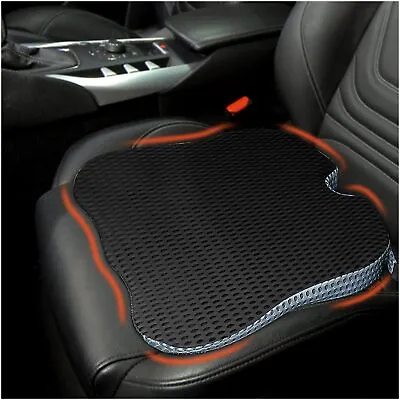 Memory Foam Thick Car Front Seat Cushion Office Chair Wedge Breathable Pad Mat • £17.89