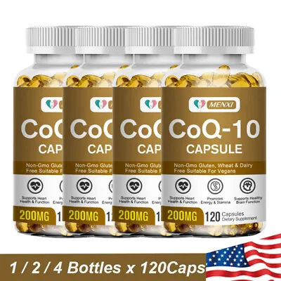 120/240/480Pcs Coenzyme Q-10 CoQ10 Capsules 200mg Heart Health Energy Support • $12.96