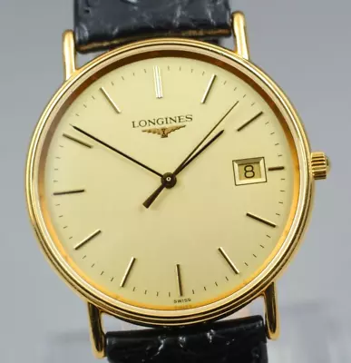 [NEAR MINT]Vintage Longines Grand Classic L4.636.2 Gold Quartz Men's Watch JAPAN • $249.90