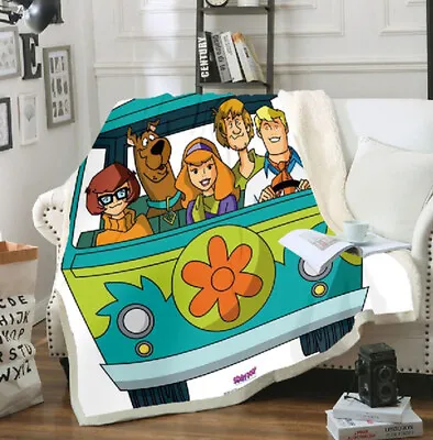 £31.19 • Buy Scooby Doo Cartoon 3D Print Sherpa Blanket Couch Quilt Cover Throw Fleece Velvet