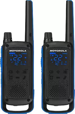 Motorola Talkabout T800 Two-Way Radios 2 Pack Black/Blue • $169