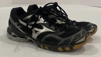 Mizuno Womens Wave Bolt 3 Volleyball Shoes Size 9 Black Low Top Lace Up • $32.50