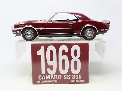 1:18 Scale Exact Detail Replicas #221A 1968 Maroon Camaro RS/SS 396 W/ COA • $149.95