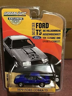 Greenlight Hobby Exclusive 1979  Ford Cobra T5 In Blue Glow  • $5.80