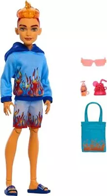 Scare-adise Island Heath Burns Doll With Flame Hoodie Swim Trunks And Beach ... • $23.78