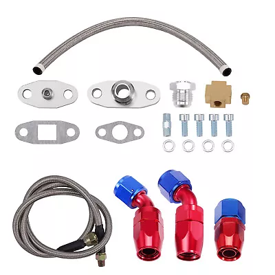 Turbocharger Oil Return +an4 Feed Line T3/T4 T04e T70 T72 Complete Kit Fitting • $43.01