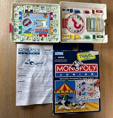 Vintage 1994 Monopoly Junior Travel Game Complete Car Game • $15
