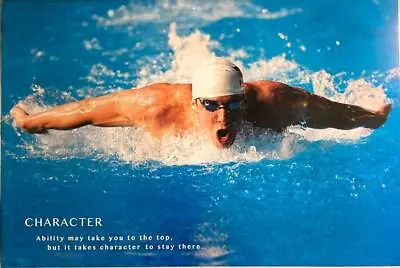 Michael Phelps Poster Character Motivational Quote 24 X36  Olympic Swimmer Sport • $12.92
