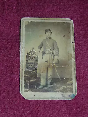 CIVIL WAR NORTHFIELD IOWA SOLDIER THEODORE W. BLAKE CO. D 8th IOWA CALVALRY CDV • $249.95